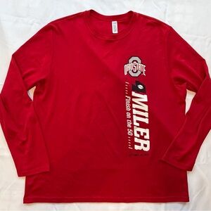 2014 Ohio State 4 Miller red long sleeve running shirt women’s 2x